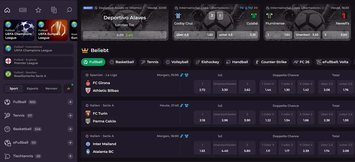 Rockyspin Casino Sportwetten